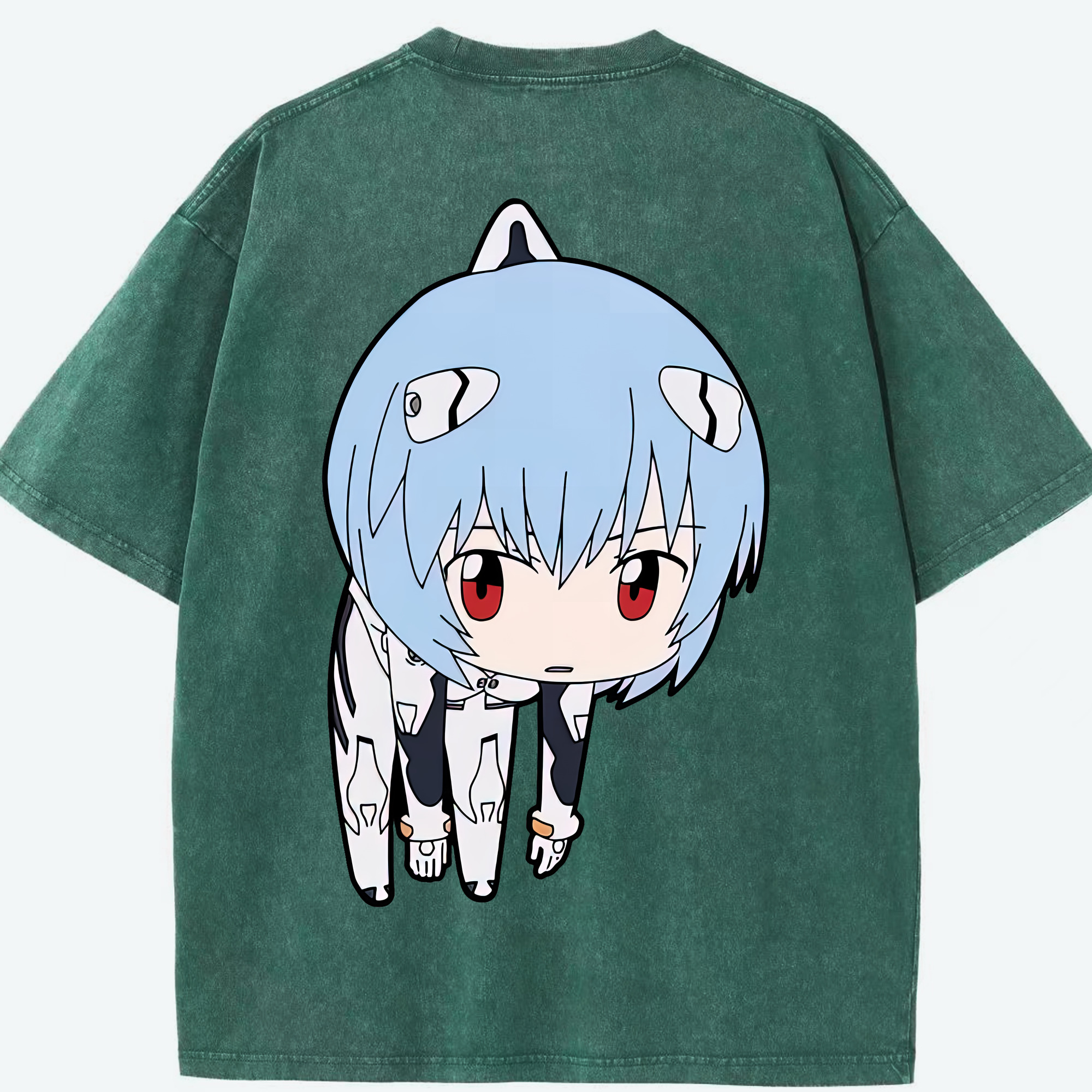 （画像用） EVA 新世紀エヴァンゲリオン 綿100% ヴィンテージ風 半袖Tシャツ（背面プリント）